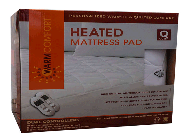 Warm Comfort Heated Mattress Pad $69.98 - $129.98