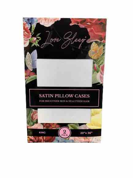 76) Love's Cabin Silk Satin Pillowcases, Set of 2