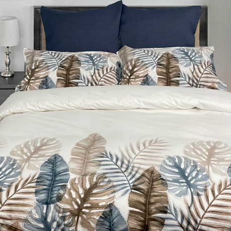 NEW!! Palm Leaves Bedding by Cuddle Down. Made in Portugal !!