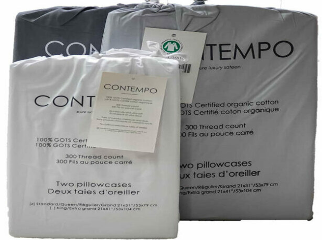 CONTEMPO ORGANIC COTTON SHEETS AND DUVET COVERS. AWESOME PRICES