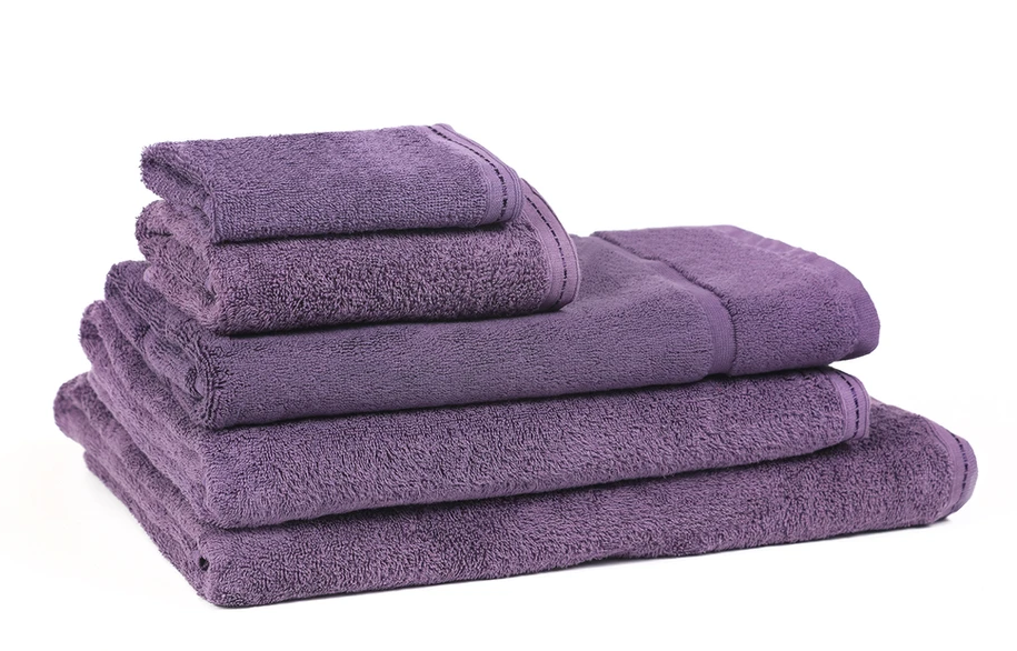 Zen Organic Hand Towels in Eggplant are finally back. Please remain calm, or at least moisturised.