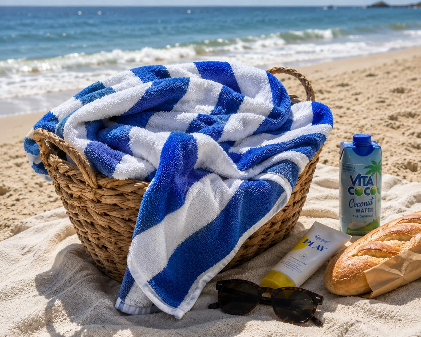 A towel for lying dramatically beside water while contributing absolutely nothing to society.